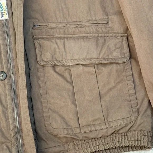 Vintage London Fog Men XL Long Brown Chore Barn Work Coat Quilted Flannel Liner - Picture 6 of 15